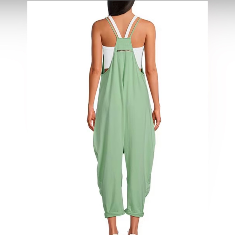 FP Movement Hot Shot Onesie Bright Jade Green Romper Free People NEW NWT - Picture 6 of 9